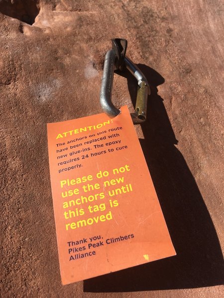 Tag placed this morning, 7/4/19, on first pin. Thanks for your cooperation and patience.