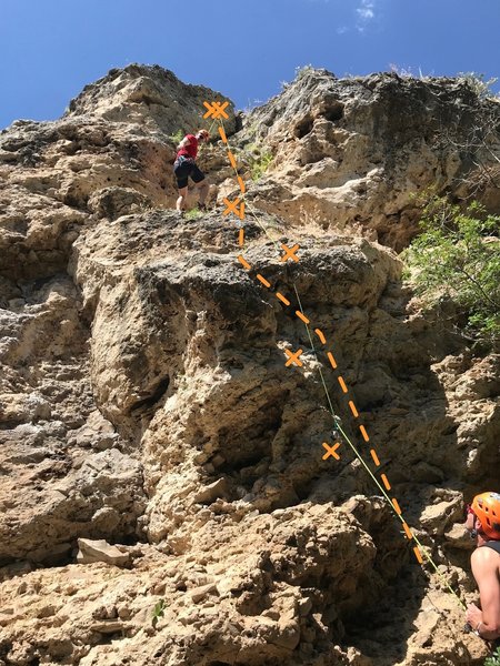 Rubber Boa Climbing Route