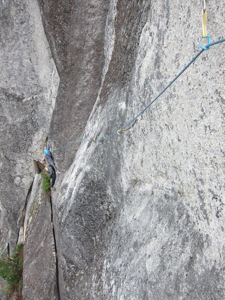David following the 11d slab traverse.