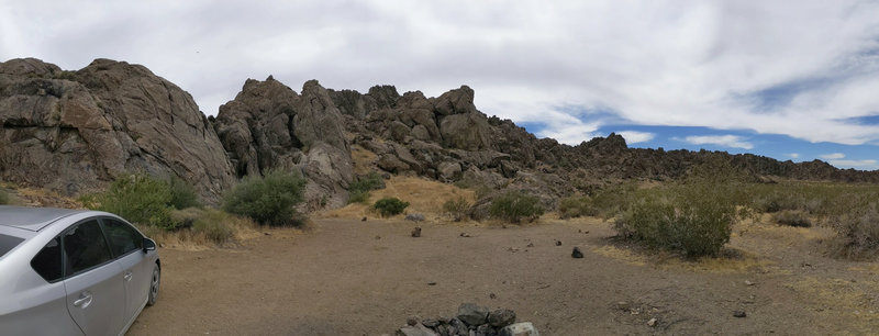 View from the little camp ground in front of Caprica Wall
