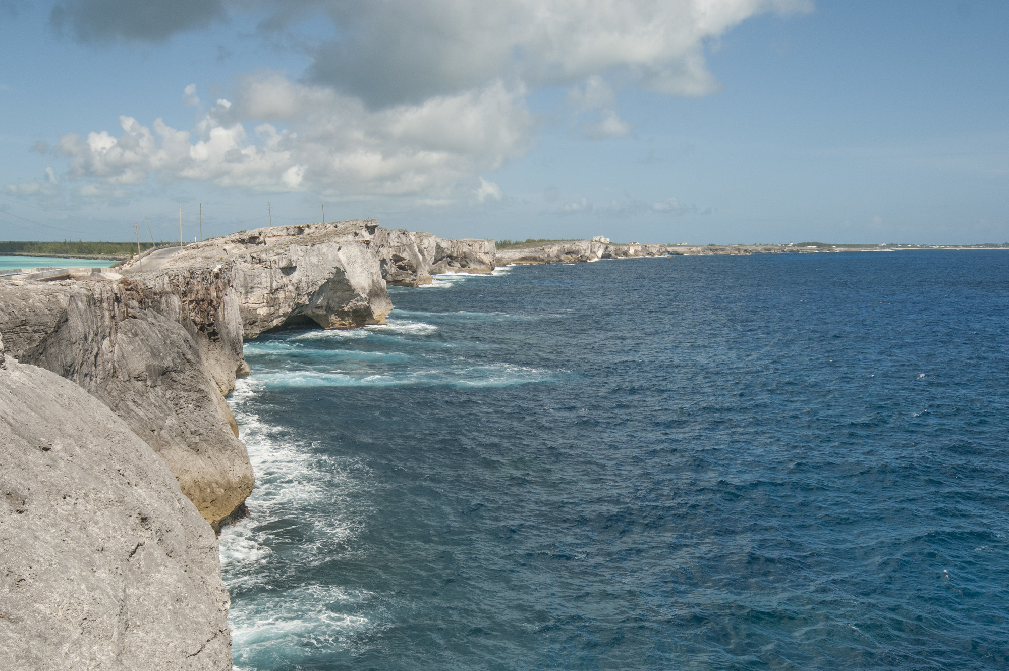 The ocean cliffs of north Eleuthera.