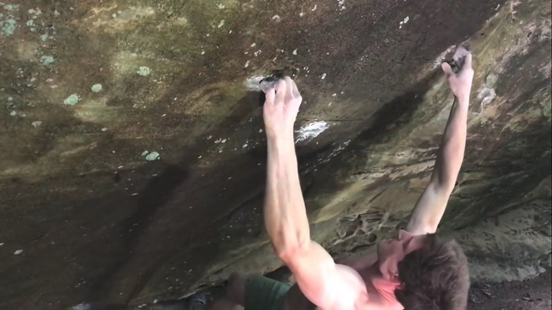 Matt going to that 3rd hold, possibly missed/skipped by the first ascentionist