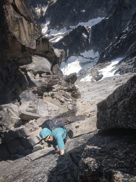 Jeromy Markee jamming the splitter crack after the gendarme.