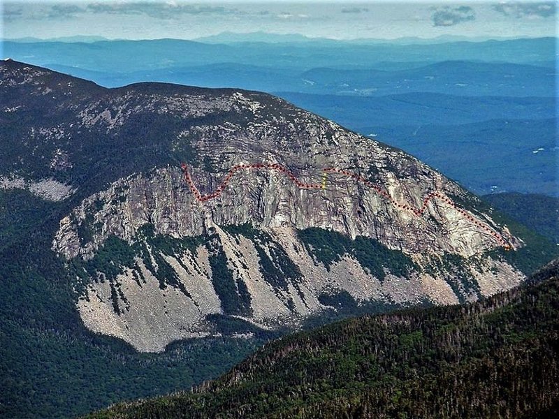 The Girdle of Cannon Cliff . "The Magical Mystery Tour ". 6000' 5.9 FA P.Ross .H.Barber Varied leads. !973 Traversed in just under six hours.