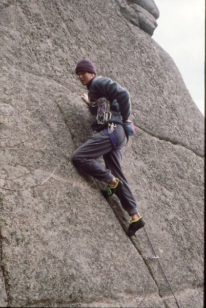 An early ascent of "Star in the Dust", Good Luck Cliff.