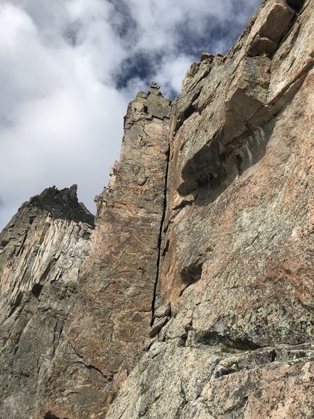 The view while walking down the descent ramp.