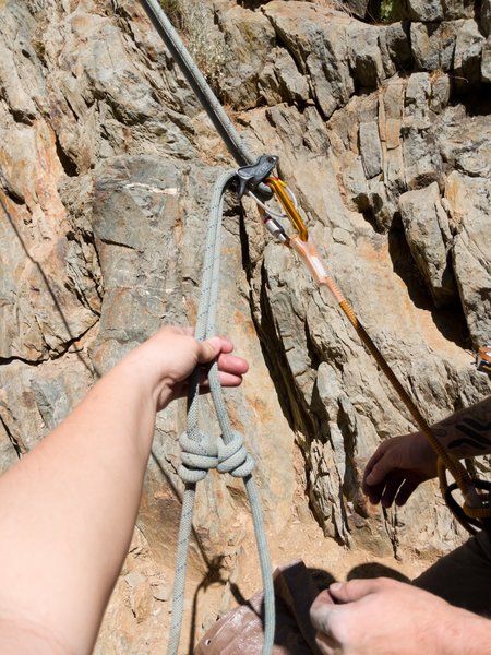 This is all the rope that was left after rapping with a 70m