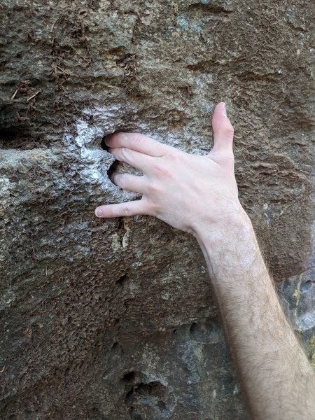 The Shocker hold. One of the last holds before the end.