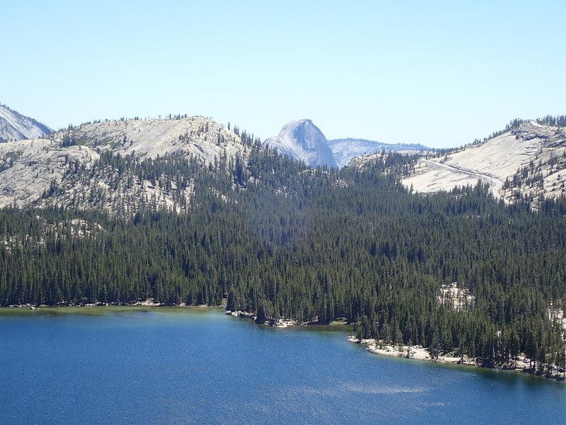 Tenaya Lake and Half Dome off in the distance from the top of SPD.