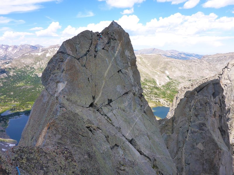 Looking back at N summit from S summit.