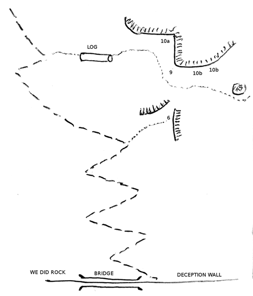 Finding Shakespeare Wall (up is South, down is North)