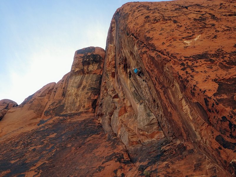 The crux is around this spot