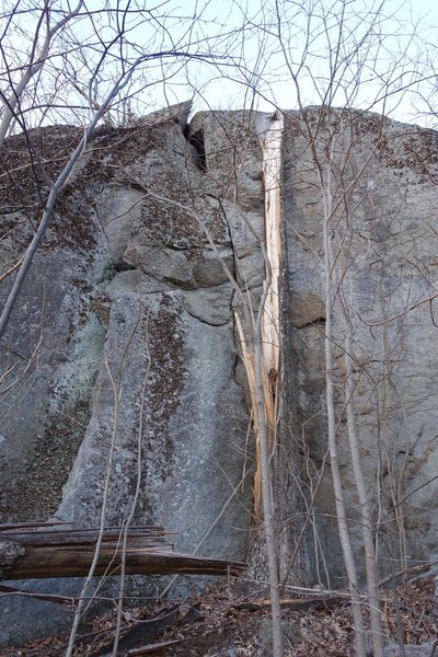 Strangers is the hand crack immediately left of the snag.