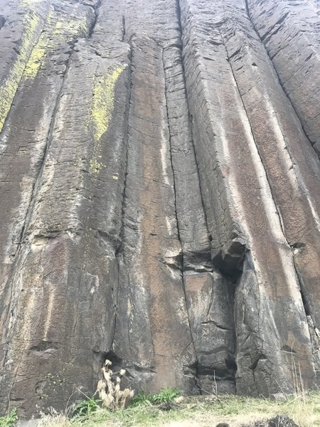 West Judith wall has no shortage of traditional finger cracks that probably haven't been climbed in years.