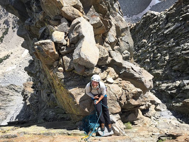 Comfy belay stance