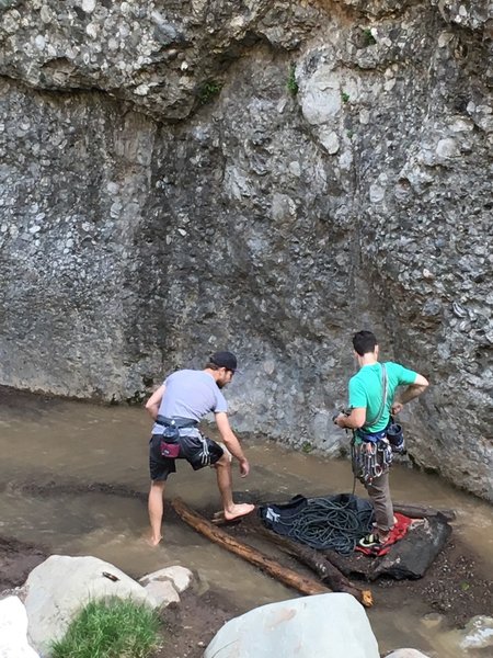 Adapt, Improvise, Overcome. Note that this was all cleaned up afterward! LNT!