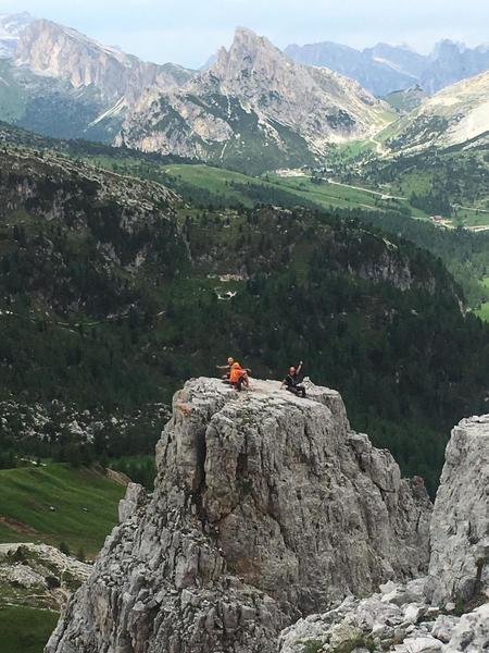 Topping out on on the guides route.