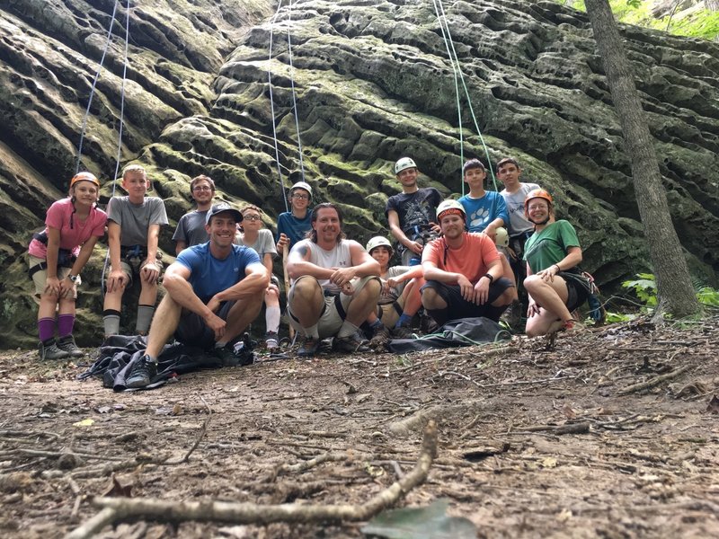 Middle line. So proud of these kids from the Wilderness Element for getting out of their comfort zones!