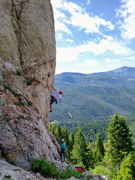 Zach getting started on the great section of pockets.