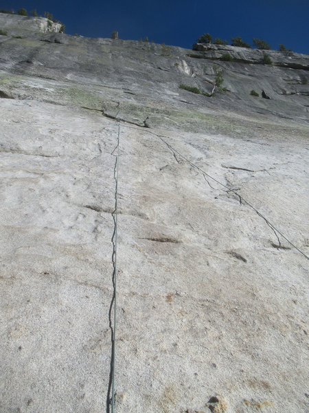 Chop The Hogs - right rope is actual route, left rope is a fun variation on TR