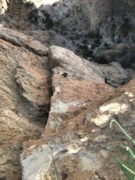 Looking down the last pitch.