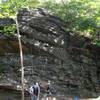 River wall section of Alberton Rock.  See Indy's Guide at https://indy-adventures.net/climbing/guide.html#Alberton.