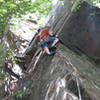 The easy part right before a mini crux move