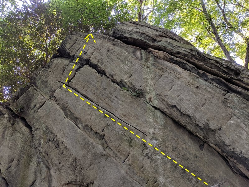 Diagonal Crack on East Face of The Diamond