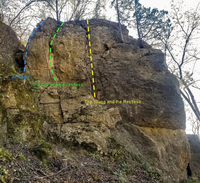 North side of Brother Buttress. Difficult Crack is around the right corner