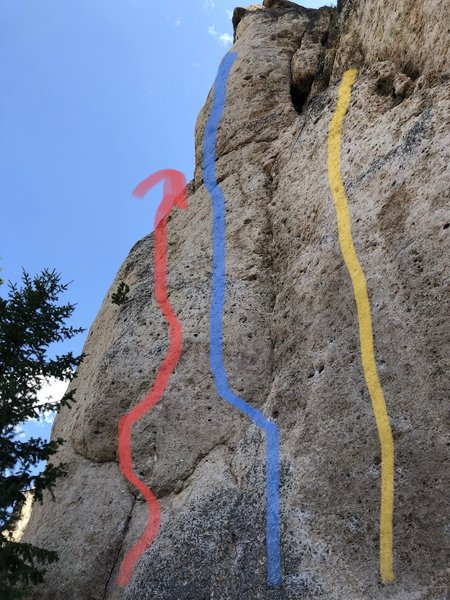 Route in yellow