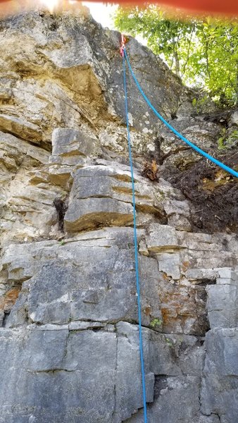Tim Bobby on the south wall of Sawyer Quarry