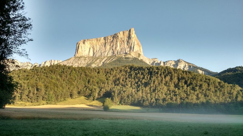 Mont Aiguille - view from our campsite the night before