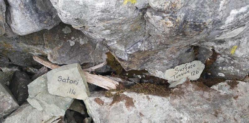 Sign at the base of the climb