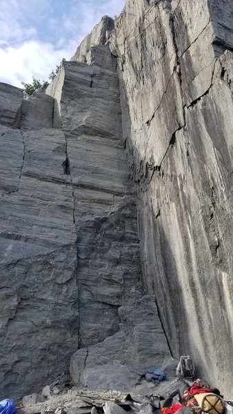 Climb straight up the inside corner for this amazing gem tucked into the chugach mountains.