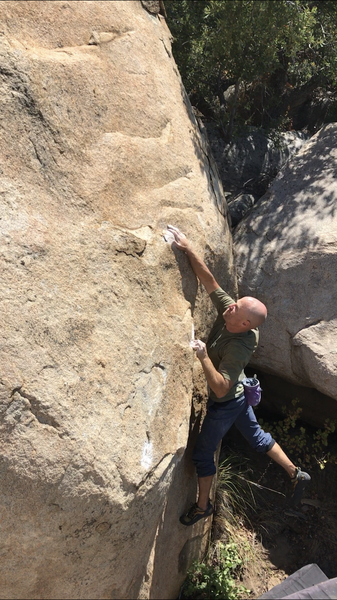 Great opening moves before a tall, juggy slab