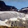 Photo 1 - Looking up into the glacial basins of the East Face and the summit ridge beyond (from Super 8 movie film)