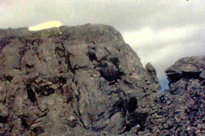 Photo 6 - Rather than climb this to the final summit ridge, we called it a "good day's outing" (from Super 8 film)