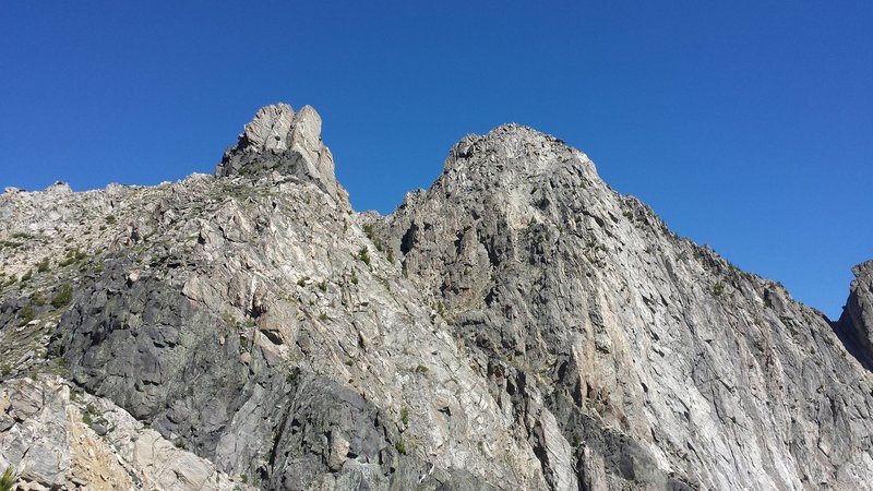 A view back up the descended terrain on the western end of the ridge.