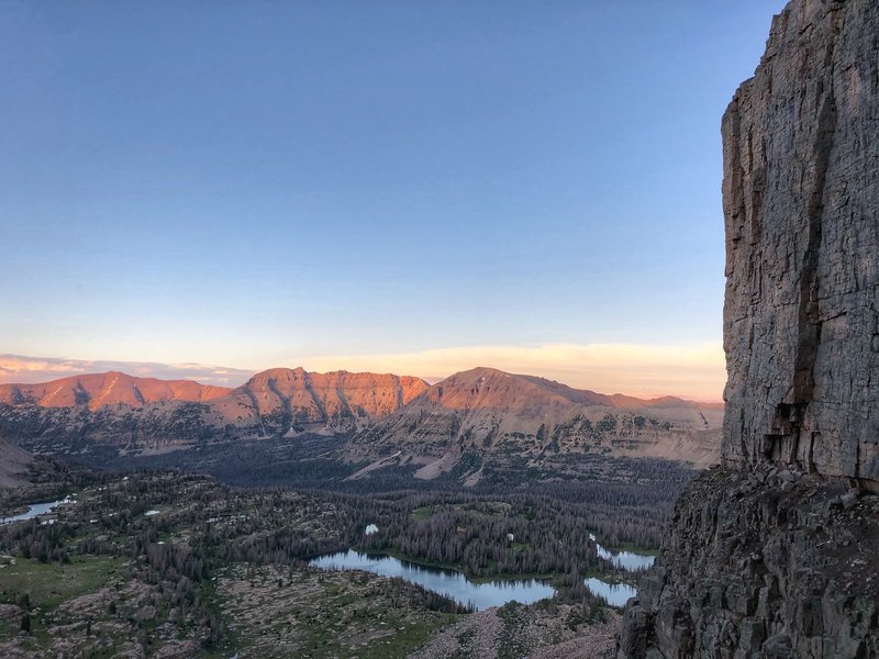 one of many spectacular climbing locations in the Uintas