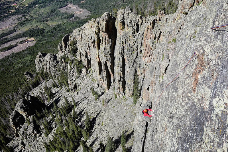 Ted Kryzer on the last pitch of Big Steep. August 2019.