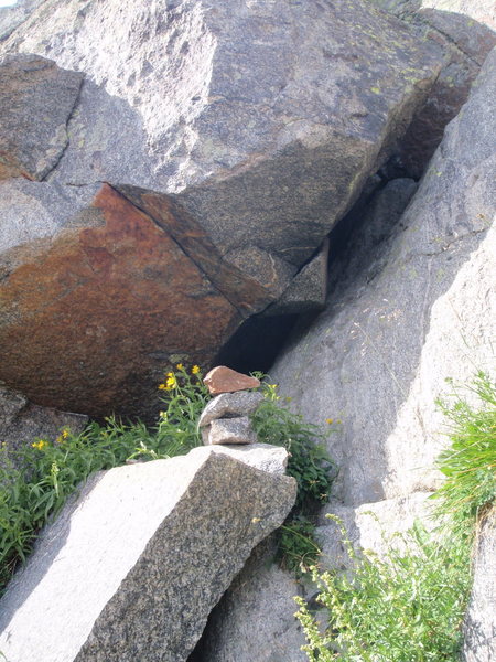 Cairn at the base of the Centennial Route on 8/16/19.