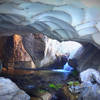 Snow cave at Slide Canyon CA