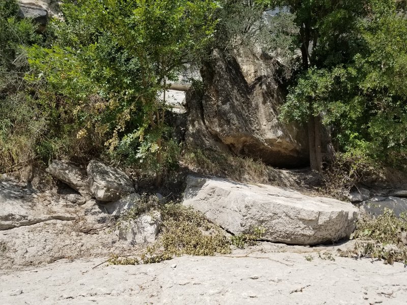 Mr. Bubble, taken from standing in the dry creek
