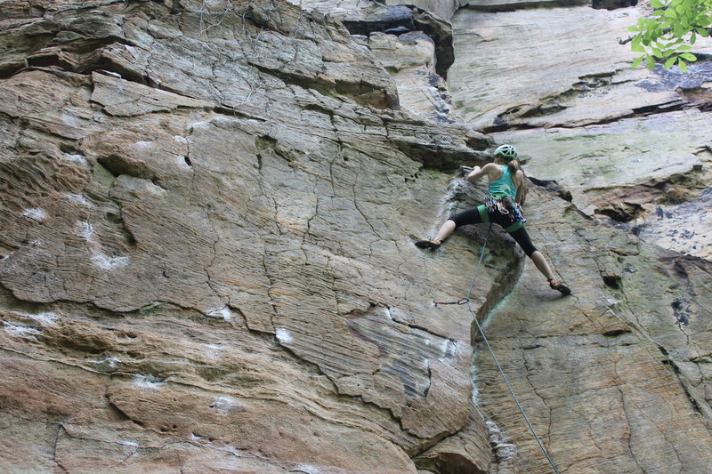 Pulling past the crux!