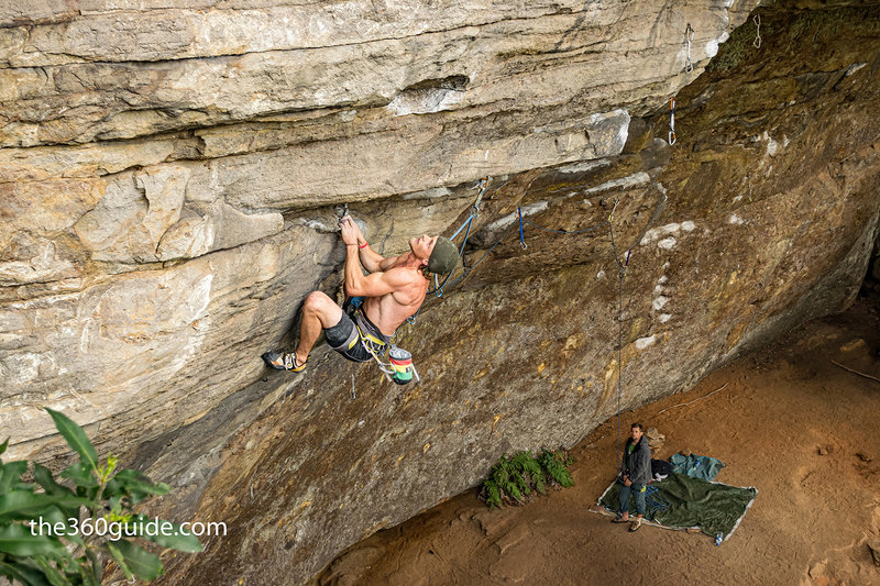 Jake Noblett climbing Dick Monster (28/7c ) at Cheesedale - Australia