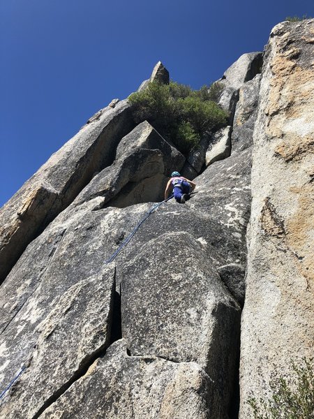 Heading up to bolt 4!