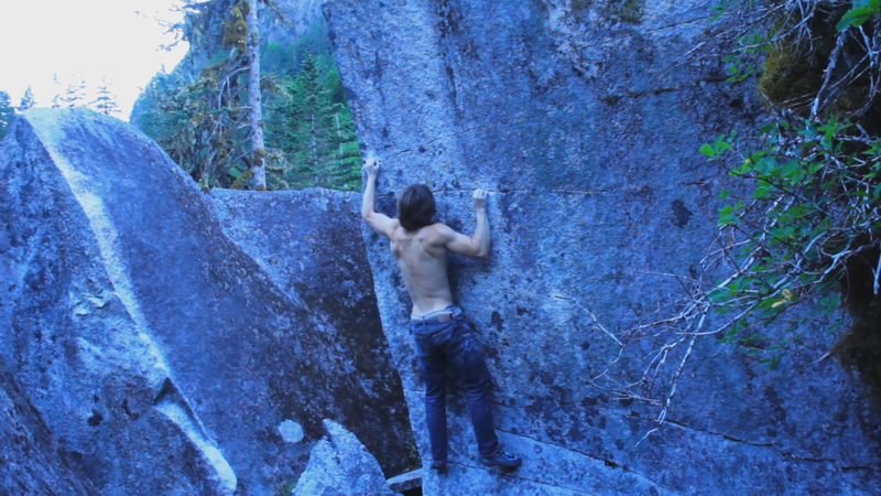 Kyle Love crimping hard on Naughty Corner (v7).