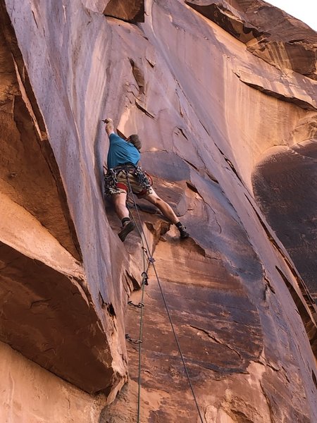 Before the bolts went in. The crux gear is tiny and reachy to place.