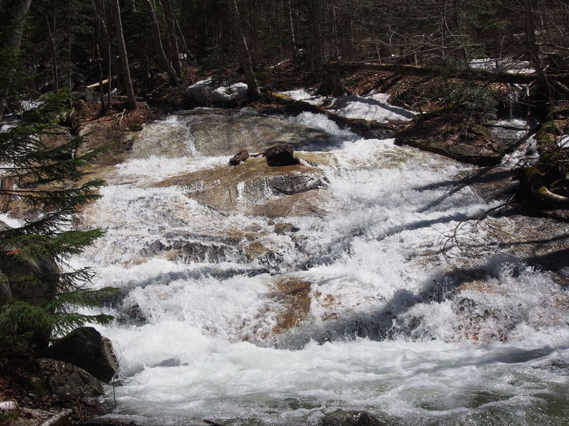 'Stairs" Falls, aka "Sawteeth Falls" from bushwhack on uphill-left-side of river, Falling Waters Trail