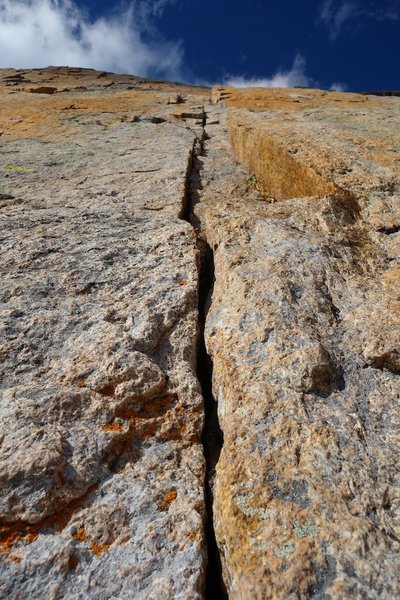 Nearing the top of pitch 1.